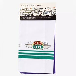 FRIENDS SET OF 2 KITCHEN TEA TOWELS! 100% Cotton Central Perk Frame 90’s TV Show